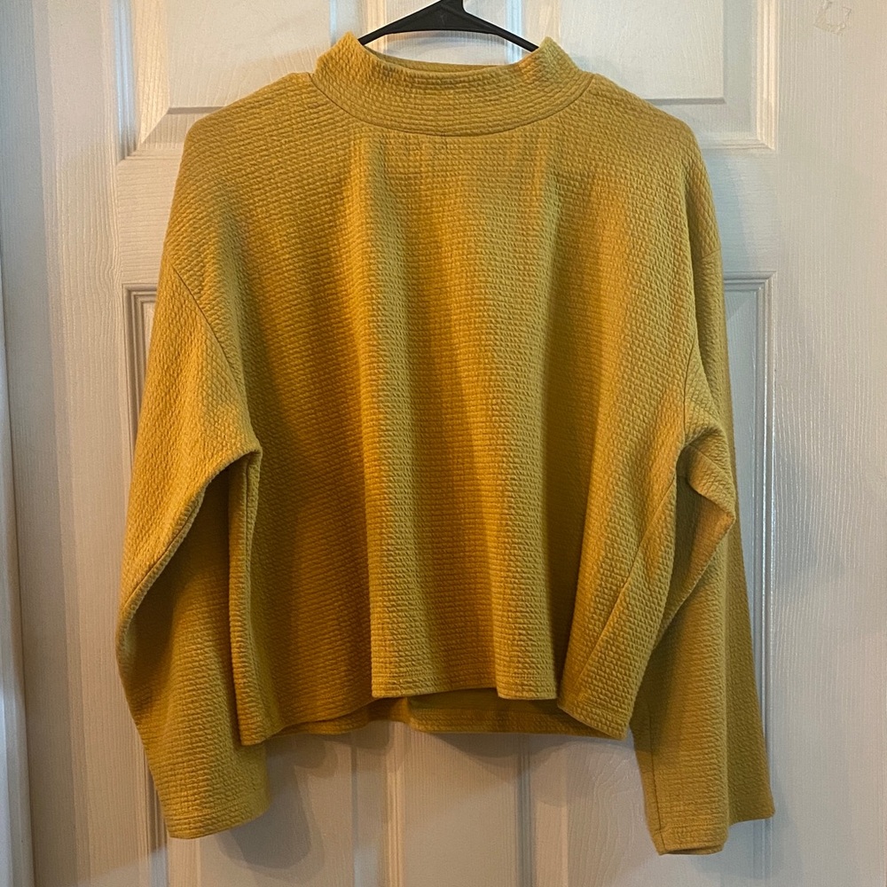 June & Hudson Mustard Cowl Neck Sweater - Picture 3 of 12